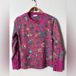 Sundance Thermal Top Petite medium pink floral